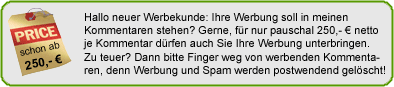 Werbende Kommentare