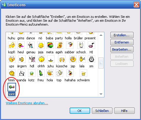 MSN um Smilie erweitern